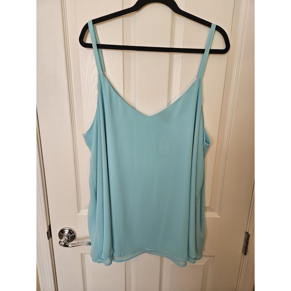 NWT Torrid Blue Layered Chiffon Sleeveless Camisole Adj. Straps Plus Sz. 4
